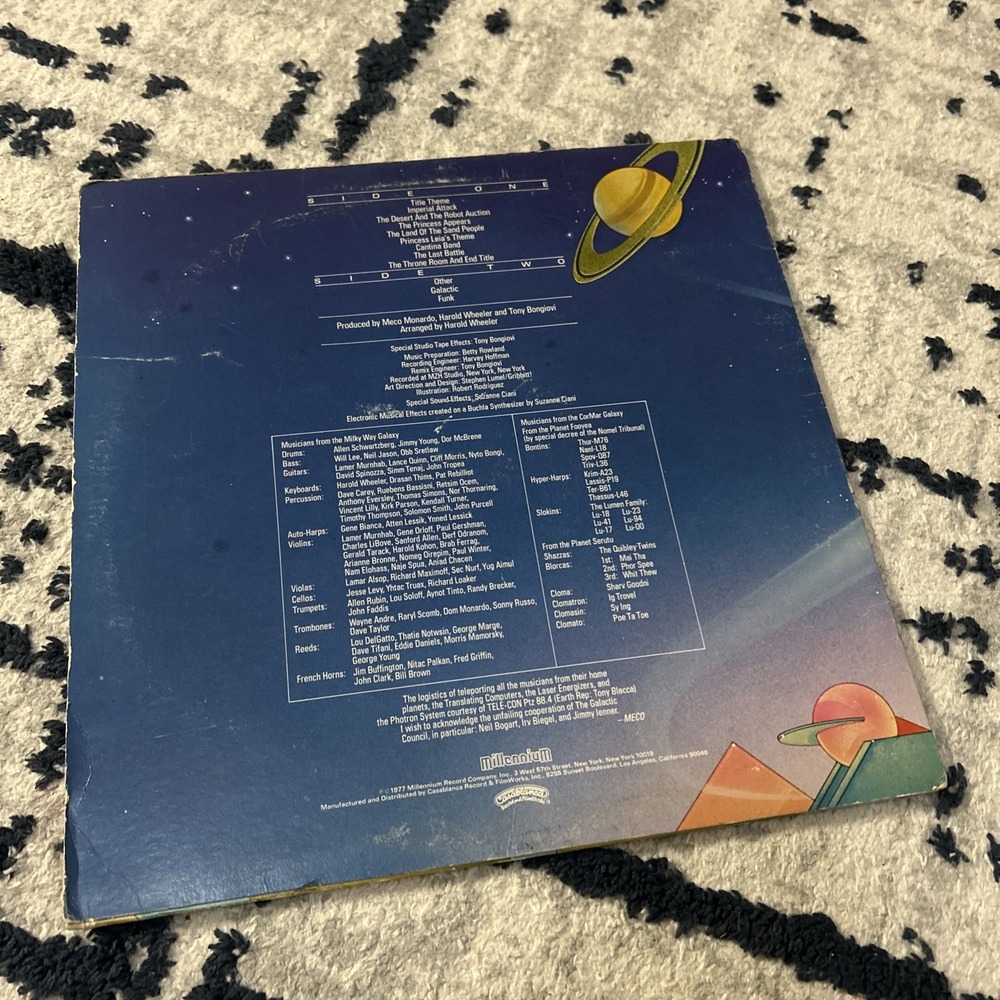 STAR WARS and Other Galactic Funk by MECO Vinyl Record Album LP Millennium 1977 - Picture 2 of 5